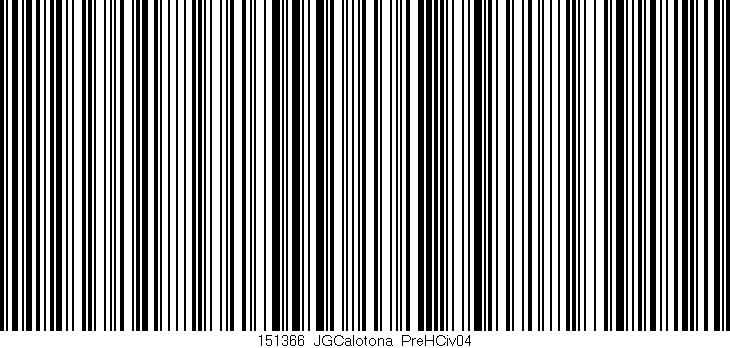 Código de barras (EAN, GTIN, SKU, ISBN): '151366_JGCalotona_PreHCiv04'