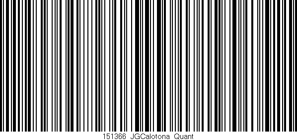 Código de barras (EAN, GTIN, SKU, ISBN): '151366_JGCalotona_Quant'