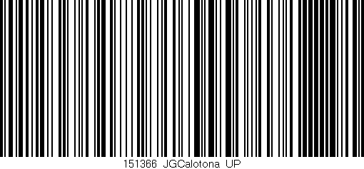 Código de barras (EAN, GTIN, SKU, ISBN): '151366_JGCalotona_UP'