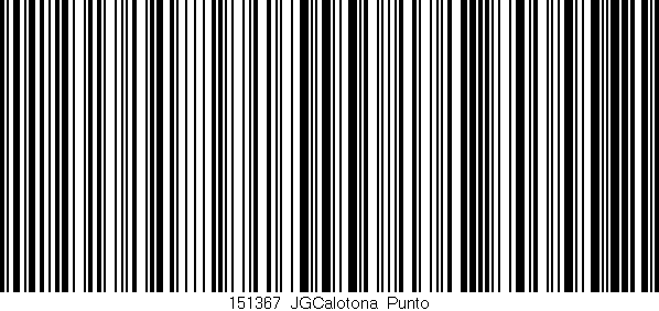 Código de barras (EAN, GTIN, SKU, ISBN): '151367_JGCalotona_Punto'