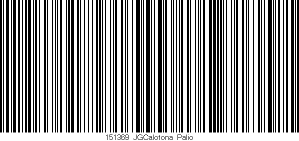 Código de barras (EAN, GTIN, SKU, ISBN): '151369_JGCalotona_Palio'