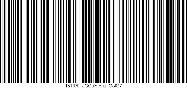 Código de barras (EAN, GTIN, SKU, ISBN): '151370_JGCalotona_GolG7'