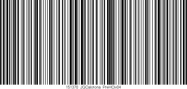 Código de barras (EAN, GTIN, SKU, ISBN): '151370_JGCalotona_PreHCiv04'