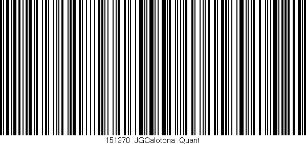 Código de barras (EAN, GTIN, SKU, ISBN): '151370_JGCalotona_Quant'