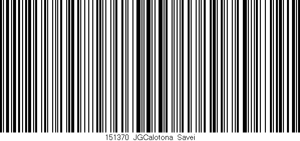 Código de barras (EAN, GTIN, SKU, ISBN): '151370_JGCalotona_Savei'