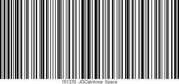 Código de barras (EAN, GTIN, SKU, ISBN): '151370_JGCalotona_Space'