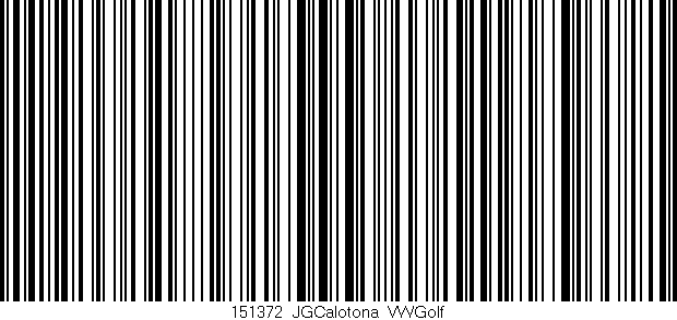 Código de barras (EAN, GTIN, SKU, ISBN): '151372_JGCalotona_VWGolf'