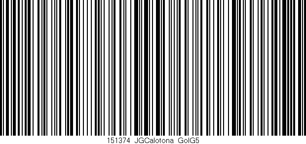 Código de barras (EAN, GTIN, SKU, ISBN): '151374_JGCalotona_GolG5'