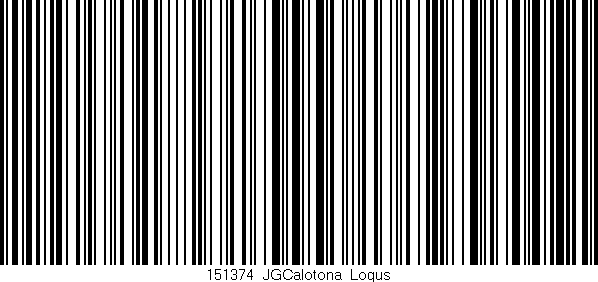 Código de barras (EAN, GTIN, SKU, ISBN): '151374_JGCalotona_Logus'