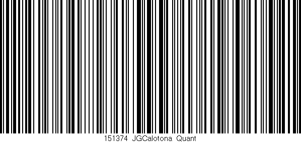 Código de barras (EAN, GTIN, SKU, ISBN): '151374_JGCalotona_Quant'