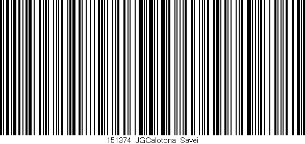 Código de barras (EAN, GTIN, SKU, ISBN): '151374_JGCalotona_Savei'