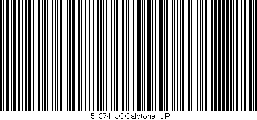 Código de barras (EAN, GTIN, SKU, ISBN): '151374_JGCalotona_UP'
