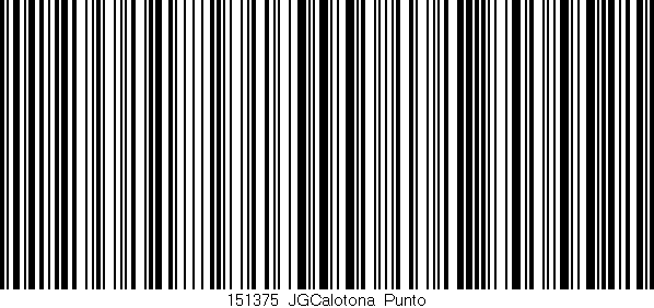Código de barras (EAN, GTIN, SKU, ISBN): '151375_JGCalotona_Punto'