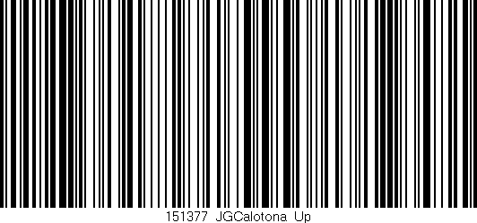 Código de barras (EAN, GTIN, SKU, ISBN): '151377_JGCalotona_Up'