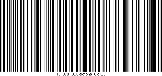 Código de barras (EAN, GTIN, SKU, ISBN): '151378_JGCalotona_GolG3'