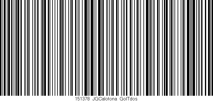 Código de barras (EAN, GTIN, SKU, ISBN): '151378_JGCalotona_GolTdos'