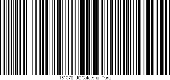 Código de barras (EAN, GTIN, SKU, ISBN): '151378_JGCalotona_Para'