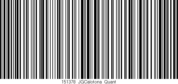 Código de barras (EAN, GTIN, SKU, ISBN): '151378_JGCalotona_Quant'