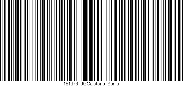 Código de barras (EAN, GTIN, SKU, ISBN): '151378_JGCalotona_Santa'