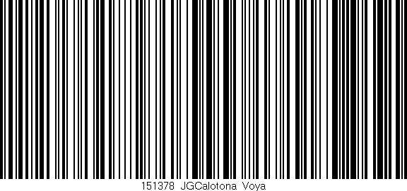 Código de barras (EAN, GTIN, SKU, ISBN): '151378_JGCalotona_Voya'