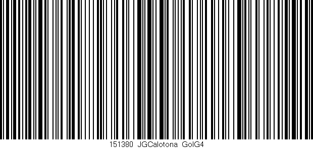 Código de barras (EAN, GTIN, SKU, ISBN): '151380_JGCalotona_GolG4'