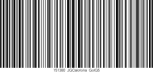 Código de barras (EAN, GTIN, SKU, ISBN): '151380_JGCalotona_GolG5'