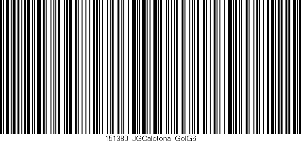 Código de barras (EAN, GTIN, SKU, ISBN): '151380_JGCalotona_GolG6'