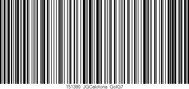 Código de barras (EAN, GTIN, SKU, ISBN): '151380_JGCalotona_GolG7'