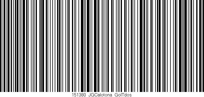Código de barras (EAN, GTIN, SKU, ISBN): '151380_JGCalotona_GolTdos'