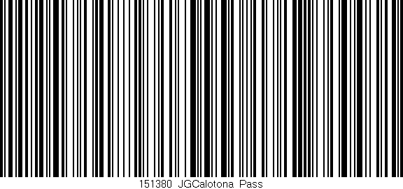 Código de barras (EAN, GTIN, SKU, ISBN): '151380_JGCalotona_Pass'