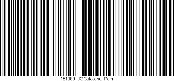 Código de barras (EAN, GTIN, SKU, ISBN): '151380_JGCalotona_Poin'