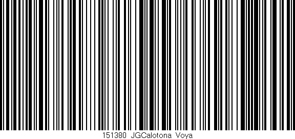 Código de barras (EAN, GTIN, SKU, ISBN): '151380_JGCalotona_Voya'