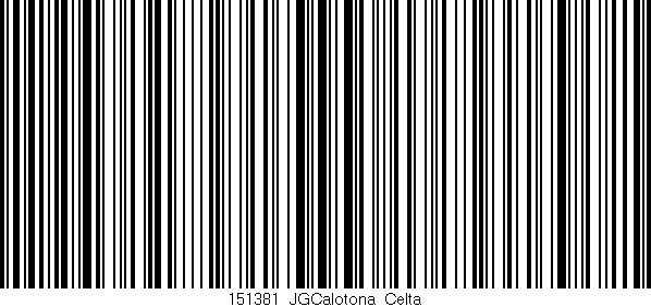 Código de barras (EAN, GTIN, SKU, ISBN): '151381_JGCalotona_Celta'