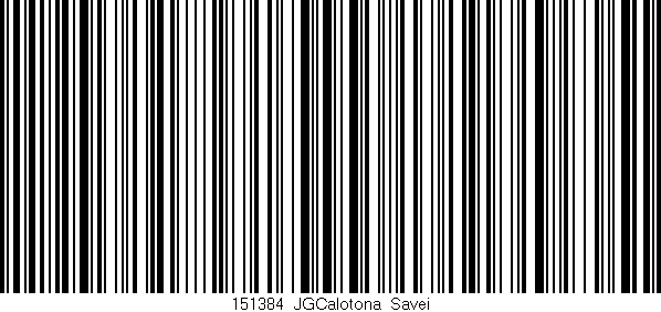 Código de barras (EAN, GTIN, SKU, ISBN): '151384_JGCalotona_Savei'