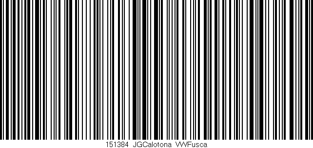 Código de barras (EAN, GTIN, SKU, ISBN): '151384_JGCalotona_VWFusca'