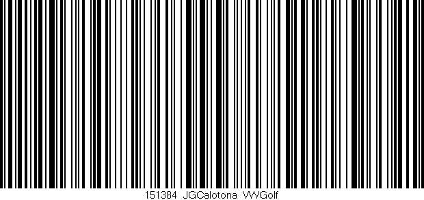 Código de barras (EAN, GTIN, SKU, ISBN): '151384_JGCalotona_VWGolf'