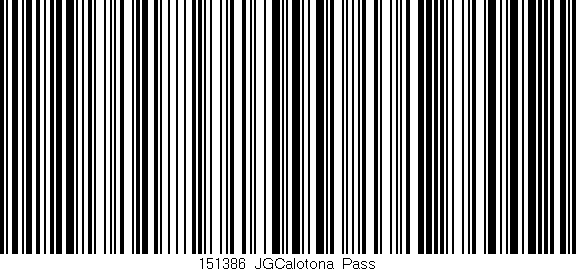 Código de barras (EAN, GTIN, SKU, ISBN): '151386_JGCalotona_Pass'