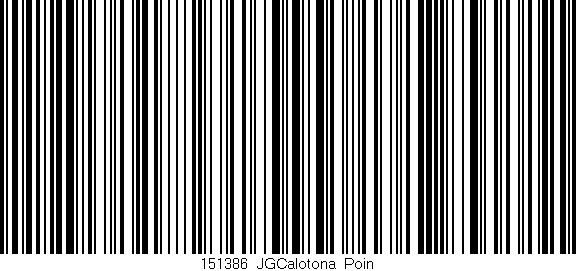 Código de barras (EAN, GTIN, SKU, ISBN): '151386_JGCalotona_Poin'