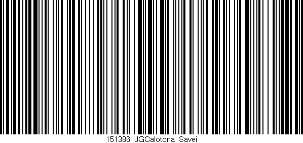 Código de barras (EAN, GTIN, SKU, ISBN): '151386_JGCalotona_Savei'