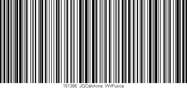 Código de barras (EAN, GTIN, SKU, ISBN): '151386_JGCalotona_VWFusca'