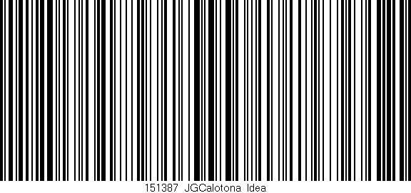 Código de barras (EAN, GTIN, SKU, ISBN): '151387_JGCalotona_Idea'