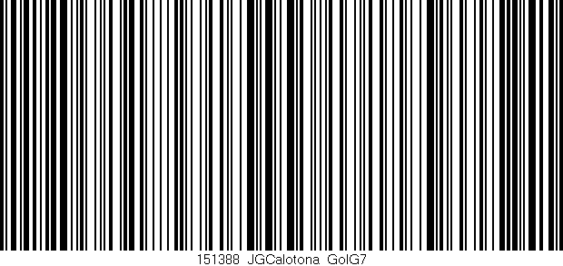 Código de barras (EAN, GTIN, SKU, ISBN): '151388_JGCalotona_GolG7'