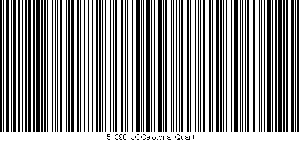 Código de barras (EAN, GTIN, SKU, ISBN): '151390_JGCalotona_Quant'