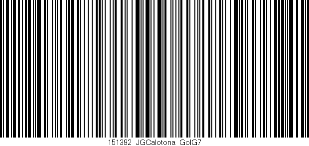 Código de barras (EAN, GTIN, SKU, ISBN): '151392_JGCalotona_GolG7'