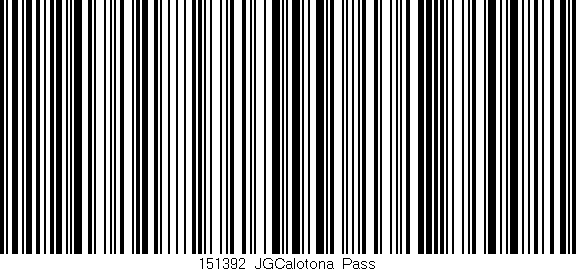 Código de barras (EAN, GTIN, SKU, ISBN): '151392_JGCalotona_Pass'