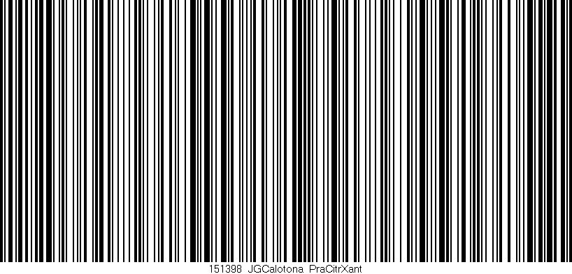 Código de barras (EAN, GTIN, SKU, ISBN): '151398_JGCalotona_PraCitrXant'