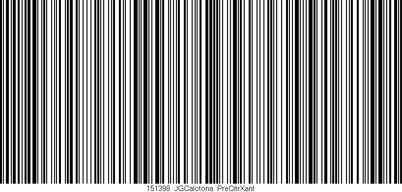 Código de barras (EAN, GTIN, SKU, ISBN): '151398_JGCalotona_PreCitrXant'