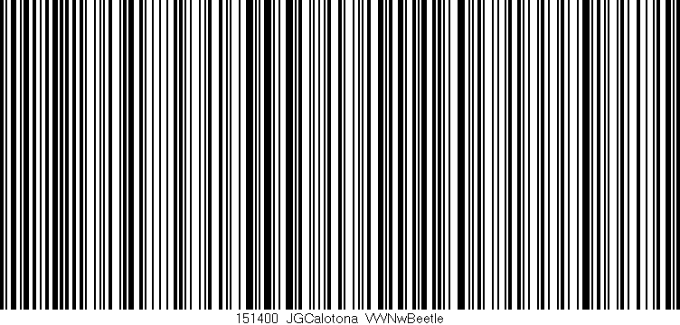 Código de barras (EAN, GTIN, SKU, ISBN): '151400_JGCalotona_VWNwBeetle'