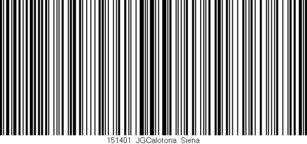 Código de barras (EAN, GTIN, SKU, ISBN): '151401_JGCalotona_Siena'