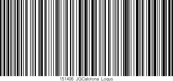 Código de barras (EAN, GTIN, SKU, ISBN): '151406_JGCalotona_Logus'